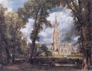 John Constable Salisbury Cathedral from the Bishop's Ground oil painting artist